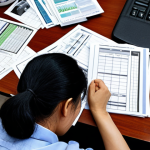 **

*   Prompt: A frustrated business owner surrounded by documents and charts pointing downwards, signifying a failing project. The scene should convey a sense of being overwhelmed and out of touch with current market trends. Emphasize the lack of engagement with customers and a closed-off demeanor. The setting is a modern, but cluttered, office in Ho Chi Minh City.

**