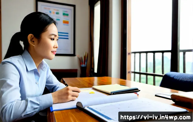 Home 17 지식의 한계 인식과 대인 관계 - Photorealistic Vietnamese office meeting, a young professional respectfully listening to an older co...